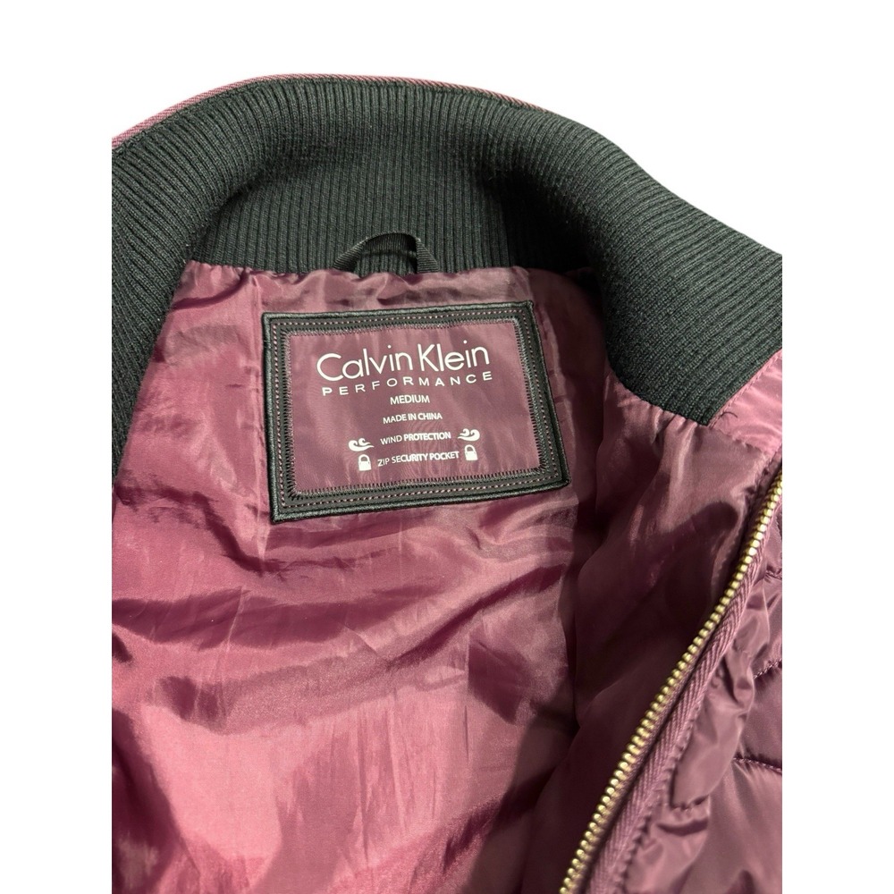 Calvin‎ Klein Performance Puffer Vest Women's Size Medium Purple Quilted Zip - Picture 5 of 11